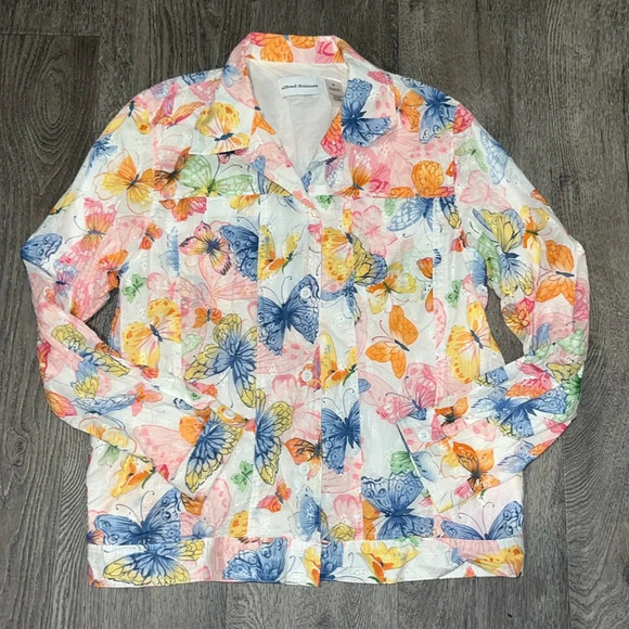 Alfred Dunner Jackets & Blazers - Vintage Alfred Dunner light jacket/shacket size 14